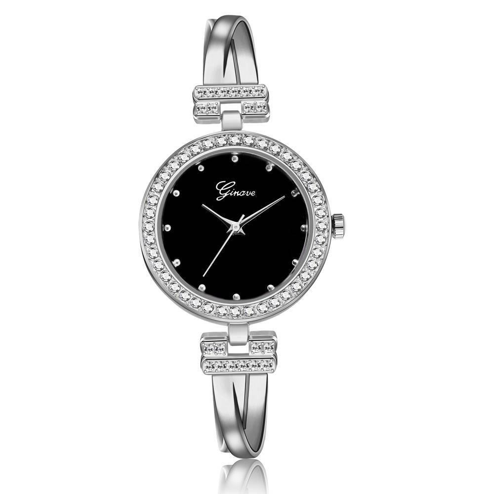 Women S Watch Simple Fashion Half Bracelet Bracelet Watch Casual Versatile Women S Diamond Quartz Watch