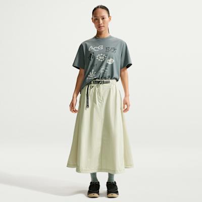 Nike Casual Long Skirts Women s Sea Glass/Mineral Slate/Peak White Mod S