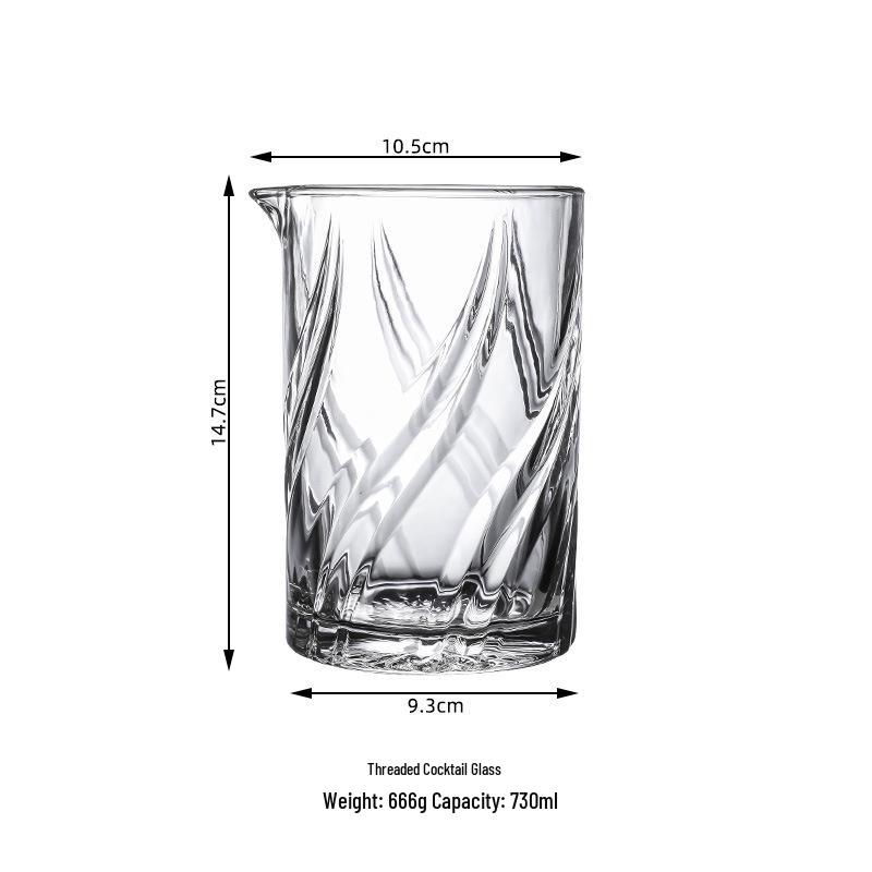 Japanese Crystal Cocktail Glasses & Mixing Set