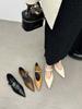 fashion Pointed Toe Women Loafers 2024 New Arrivals Autumn Dress Shoes Low Heeled Black Beige Brown Khaki Dress Shoes Woman Size 35-39