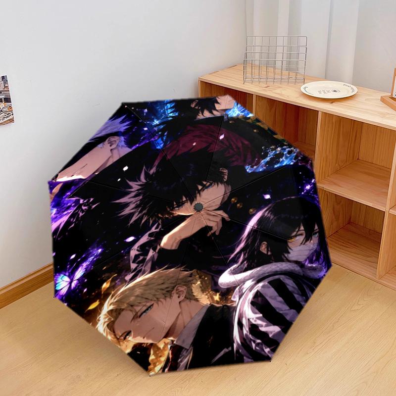 1PC Jujutsu Kaisen: Curse Battle Automatic Umbrella - Suitable Travel Outdoor Portable Umbrella Birthday Gift Daily Essentials