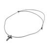 Jbans Classic Black Modern Cross Pendant String Necklace (C2503-An911_Bk)