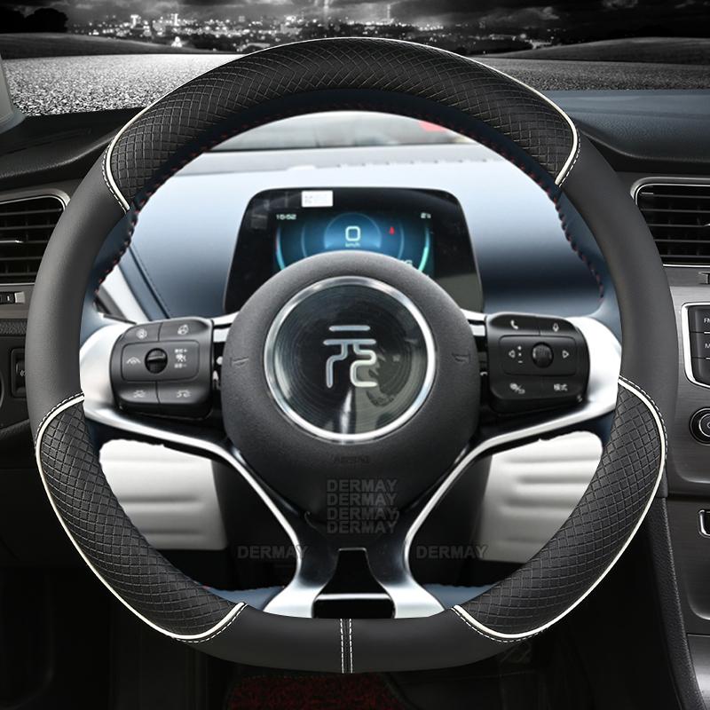 for BYD Dolphin Atto3 Atto 3 EV Yuan Plus   Microfiber Leather Sport D Shape Car Steering Wheel Cover Auto Accessories