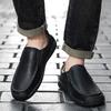 Scarpe casual da uomo in crosta di pelle fatte a mano, comode e traspiranti, mocassini da uomo, scarpe basse da lavoro, scarpe da guida