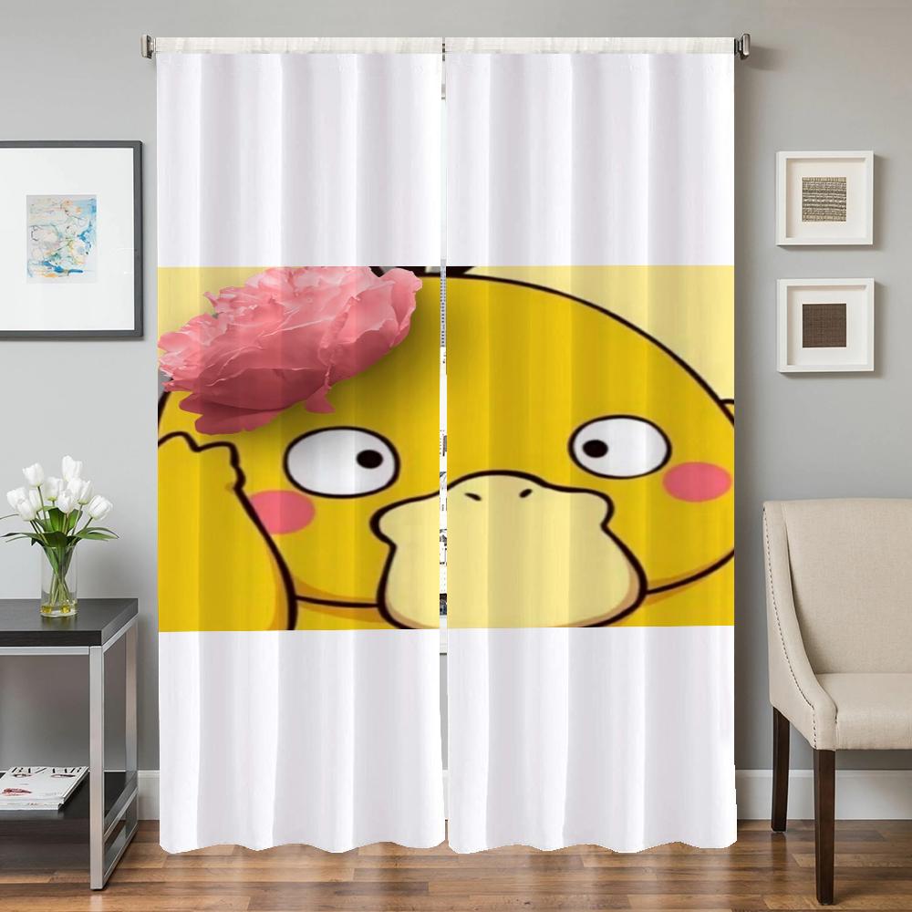 Dom Wnętrze Kuchnia Zasłony do Salonu 2 Części Zaciemniające Zasłony Drzwiowe P-psyduck Przegroda Dekoracja Sypialni