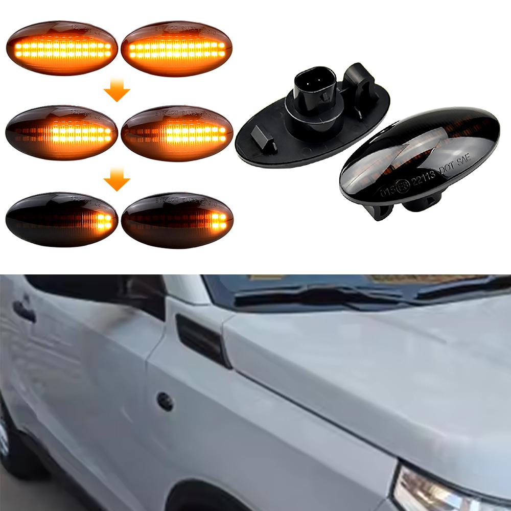 2pcs Dynamic LED Side Marker Turn Signal Lights Indicator Amber Repeater Car Lights For Suzuki Swift Jimmy Vitara SX4Turn Signal 2