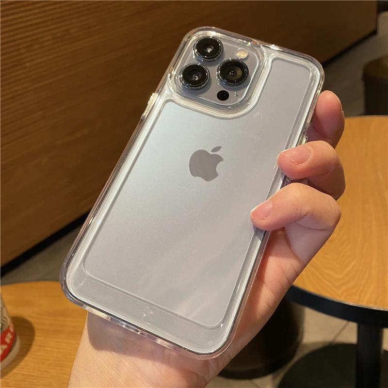 Luxury Clear Spa Soft Case for iPhone 11 12 13 14 15 16 Pro Max X Xs XR 8 Plus se 2 3 10 Ultra Thin Transparent TPU Back Cover