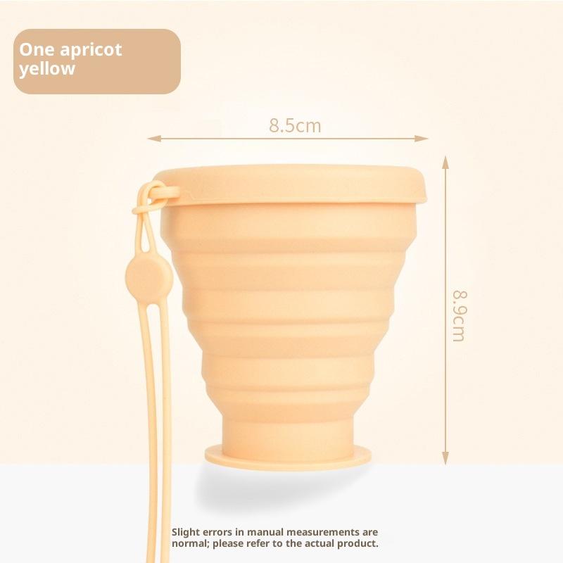 180ml Mini Folding Cup Silicone Retractable Cup Outdoor Travel Coffee Telescopic Drinking Mug With Lid
