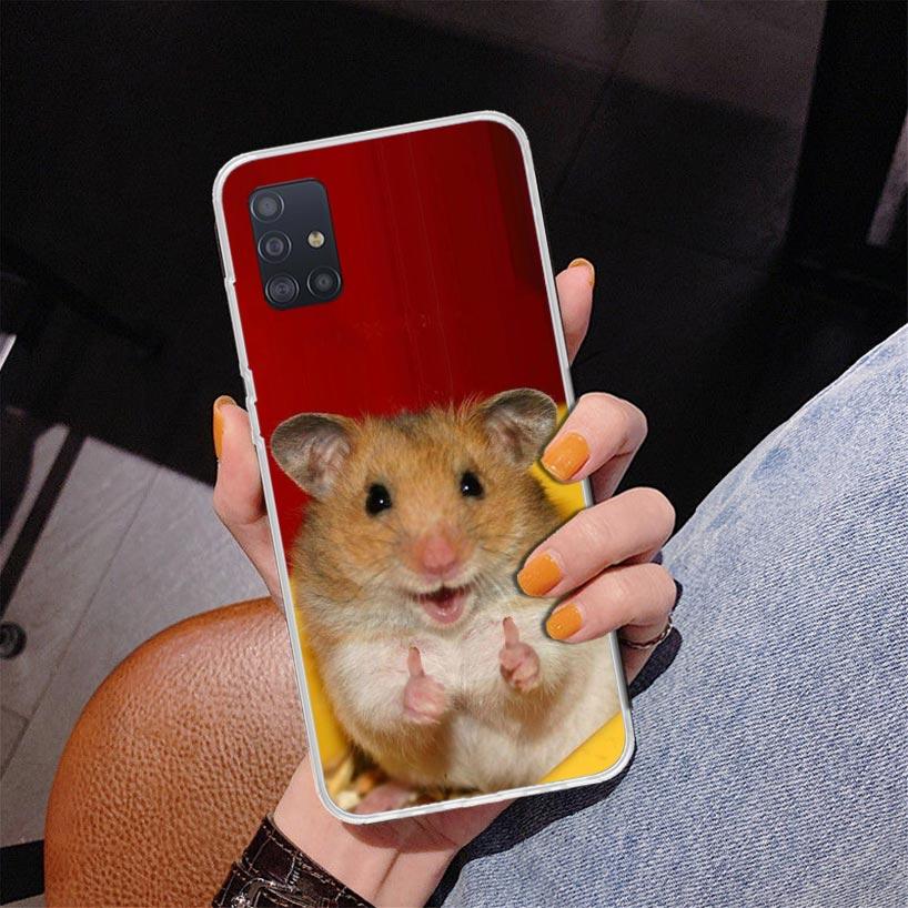 Cute Lovely Pet Hamster Phone Case For Samsung Galaxy A52 A32 A22 A12 A51 A31 A50S A30S A20S A10S Note 20 Ultra 10 Plus S10 A72