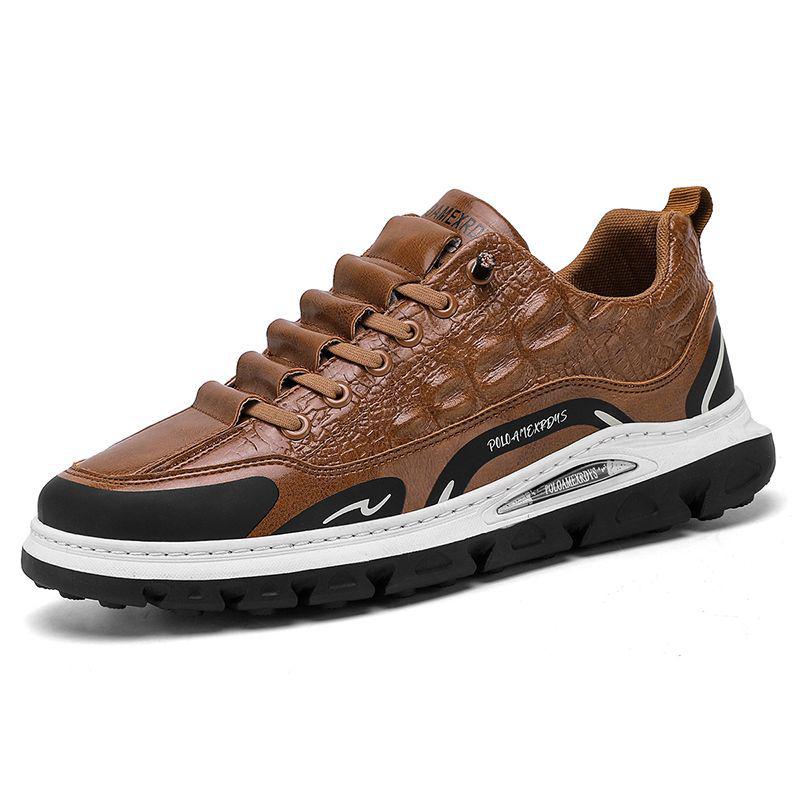 

Мужские универсальные кожаные кроссовки Dopamine - Дышащие, Модные, Трендовые, Спортивные, Хлопковые туфли для трекинга по рекам 38