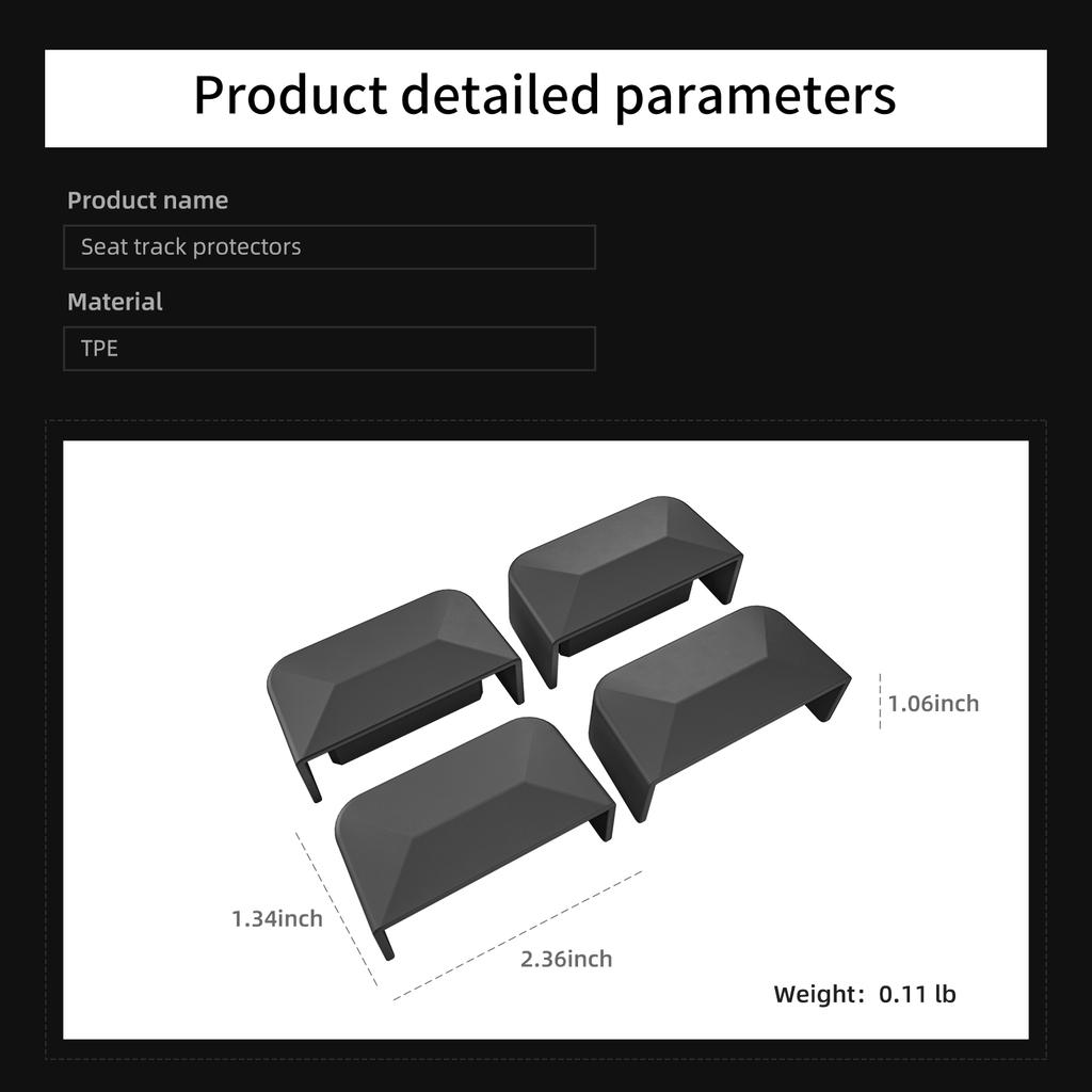 For Tesla Model Y Launch 2025 Juniper (not Fit Berlin Version) Car Seat Slide Rail Protection Plug Prevent Scratch TPE