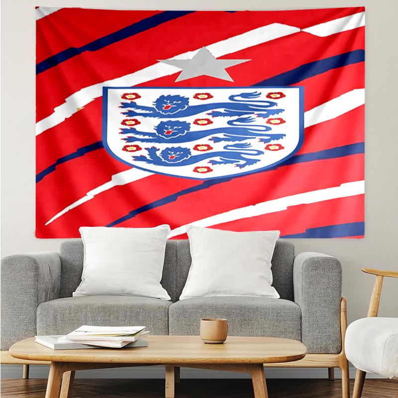 England Football Crest Printed Printed Tapestry, for Bedroom,Livingroom, dormitory, Large Wall Decor, Fabric Decor Fan Birthday Gifts