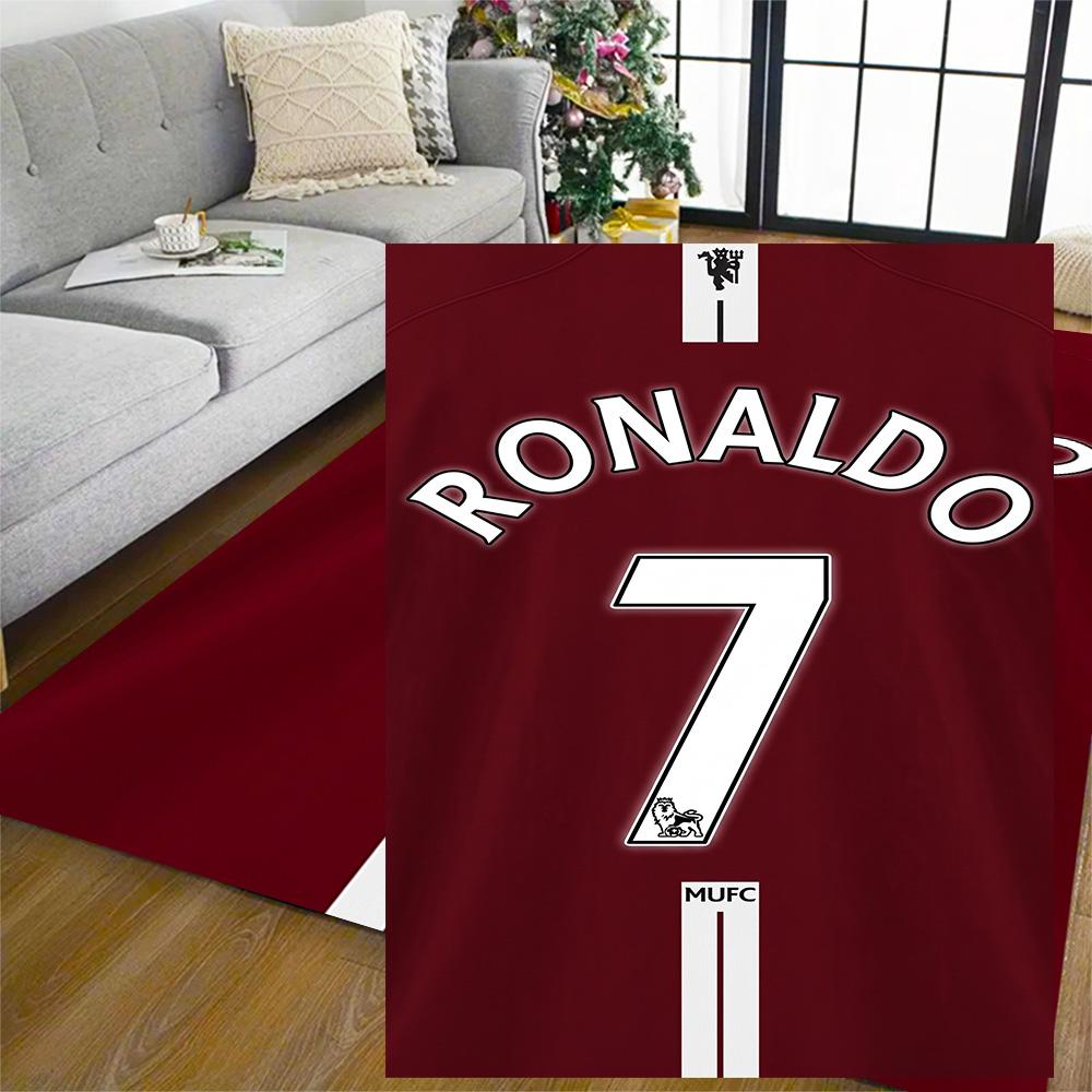 Ronaldo's Number Seven Jersey Floor Mat Perfect for Decorate Room Playrooms Bedrooms Game Room Antislip Carpet Anime Office Decor Wedding Party Gift