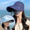 Face Mask Women Sun Hat Sunscreen Lens Sunscreen Bucket Hat Lightweight Cover Face Cap  Climbing