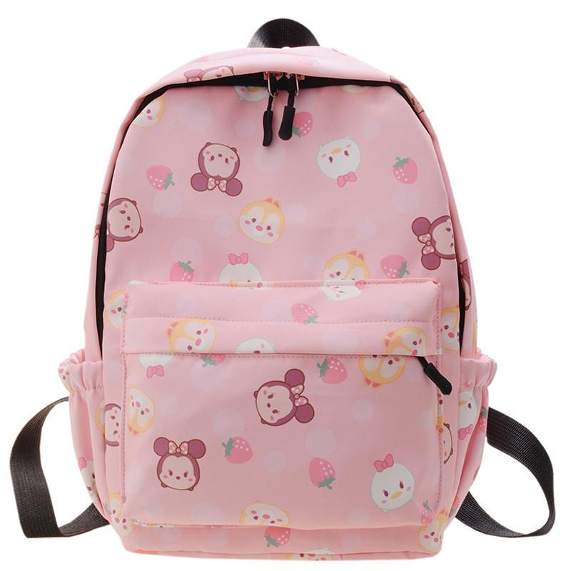 Trendy Stylish Large Capacity Nylon Backpack For Kids With Cute Cartoon Patterns And Lightweight Design