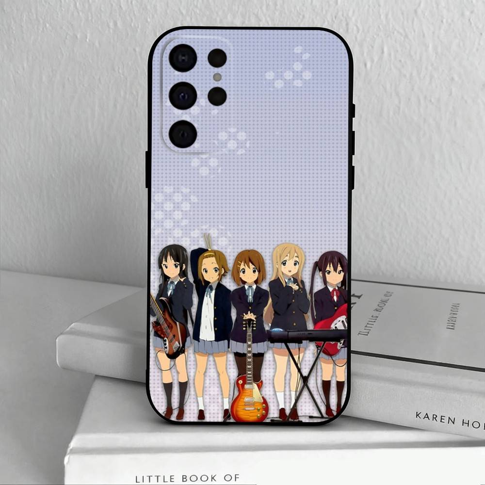 K-K-ON M-Music G-Girls   Phone Case For Samsung S25,24,23,22,30,21,10,9,Ultra,Plus,Lite,FE,4,5 G Soft Black Case
