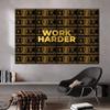 Hart arbeiten Geld Kunst Motivationszitate Leinwandmalerei Moderne Poster Drucke Wandkunst Bilder für Büro Flur Heimdekor