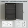 Medicine Cabinet, 2-Shelf 3-Tier, Lock, 40 x 18 x 60 cm, 2 Keys, Metal, Black
