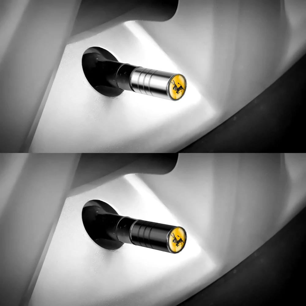 4Pcs Donkey Emblem Car Styling Valve Caps Wheel Tires Air Valve Stem Protective Cover for Ferrari Auto Modification Accessories MQ3