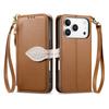 Protective Flip Phone Case With Detachable Wrist Strap Shockproof PU Leather Cover For Secure Carry And Easy Access