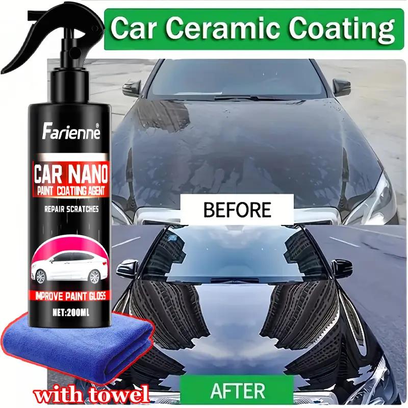 Universal Automotive Ceramic Coating Spray -3 In 1 Paint Polish, High Quality Scratch Resistant Repair, Easy To Use