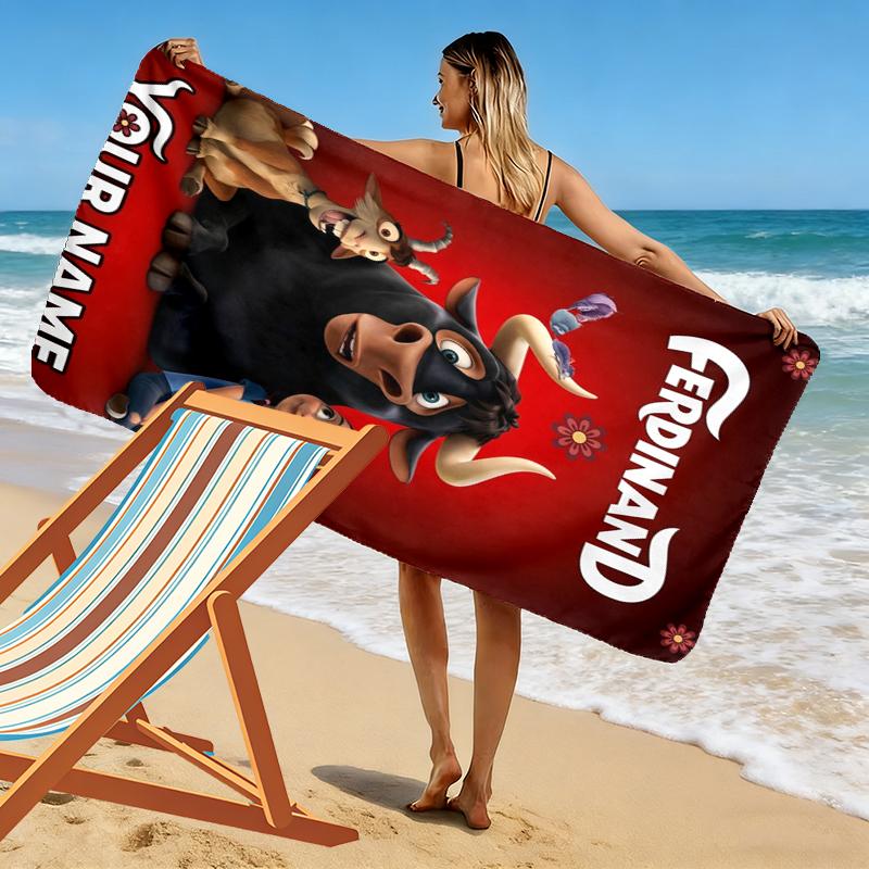 Personalisierter Name Ferdinands Aufdruck Strandtuch, Großes Weiches Schnelltrocknendes Handtuch für Strand Camping Schwimmen_xia