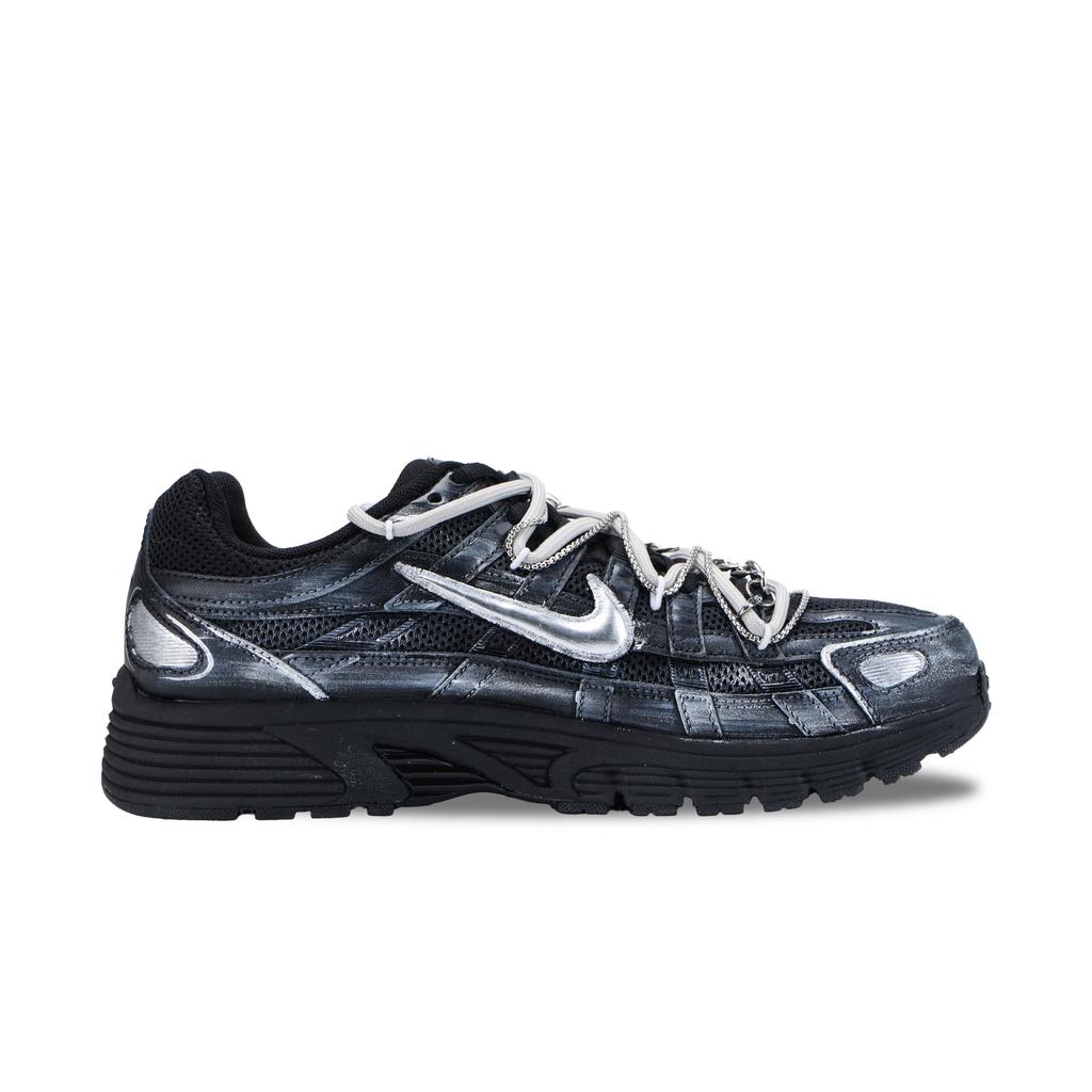 Nike P 6000 Cushioning Abrasion Resistant Slip Resistant Low Top Highway Running Shoes Unisex Silver Black CD6404-002(Team836-)