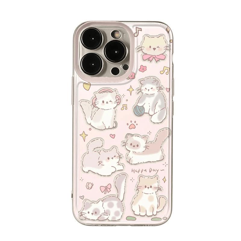 Adorable Cats iPhone Soft Case: 12, 13, 14, 15, 16 Pro Max