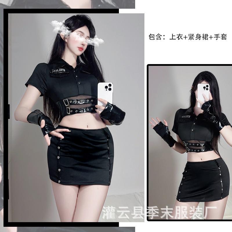Sex Underwear Violent Police Flower * Sexy Women's Clothing Locomotive Uniform Cosplay Suit Cross-dressing Policewoman Cos Clothing