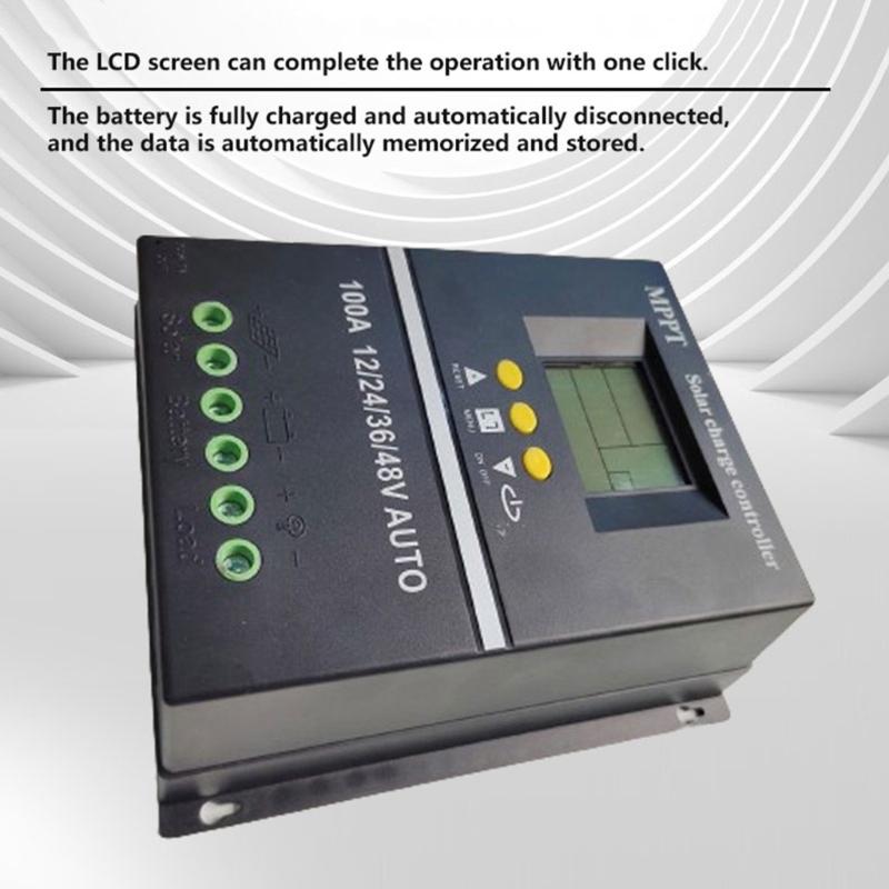 Solar Charge Controllers Portable Accessory for Home Electrical Systems with Sturdy Plastic Materials Enclosures