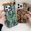 Fashion Snake Skin Pattern Soft Phone Case for iPhone 15 16 17 Pro Max 17Air 16E 14 Plus 13 12 Mini Shockproof Cover Back Shell