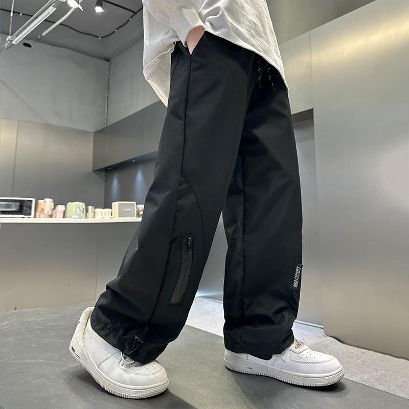 

Брюки для мальчиков, три вида защиты, водонепроницаемые брюки для спешки, весна и осень, новые уличные брюки, детские брюки для больших детей 140 [Recommended 125-135 height within 30 kg]