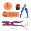 100 Pcs Sheep Pig Ear Marker Card Ear Tag Removal Pliers 2 Ear Tag Needle Livestock Tagger Applicator Animal Identification Kit