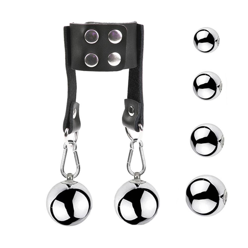Stainless Steel Scrotum Binding Device JJ Exercise Delay Testicle Weight-Bearing Stretch Pendant Adult Sex Toys Supplies