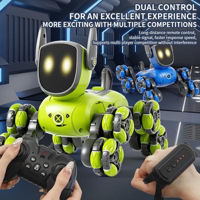Q200 Remote Control Car Small Eight Wheel Gesture Sensing Multi Functional Voice Interaction RC Stunt Machine Dog  Children Toys