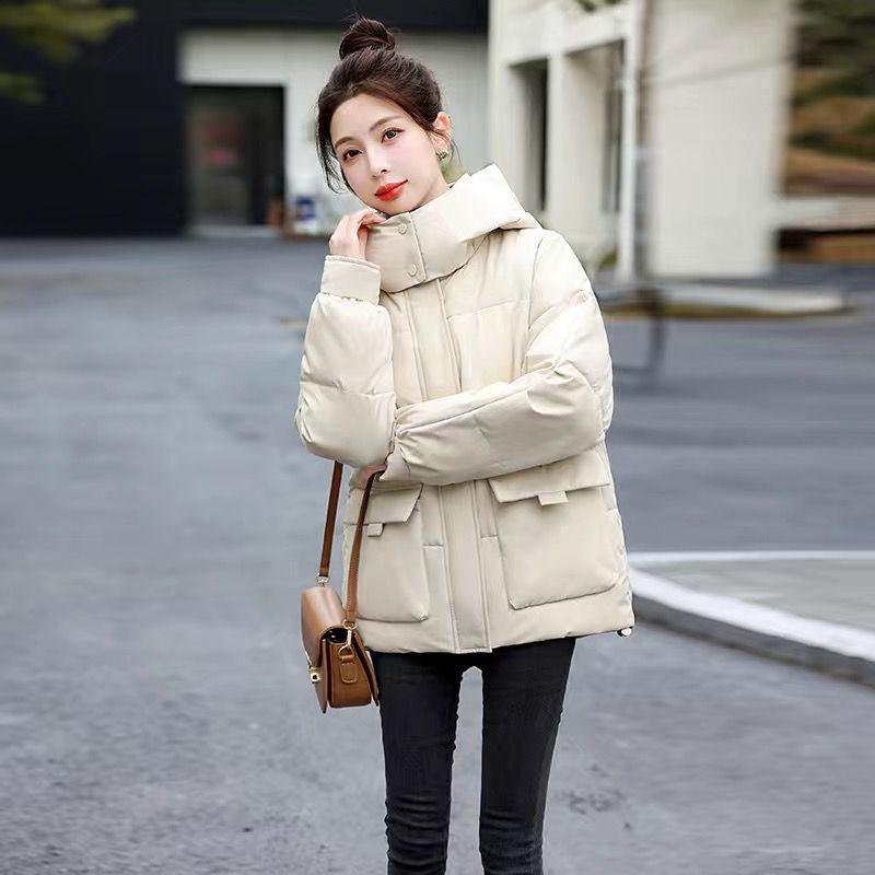 

Women Winter Coat Jacket Warm Down Cotton Parkas Korean Female Loose Hooded Down Coat Women s Parkas XS