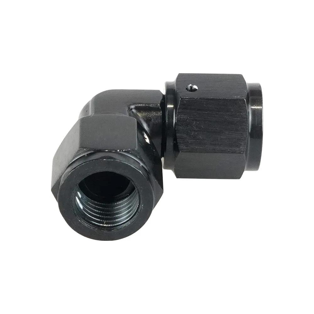 AN4 AN6 AN8 AN10 Innengewinde zum Schlauchende Rohradapter für geflochtene Leitung 90 Grad drehbare Winkelschlaucharmaturen Schwarz TF-1109