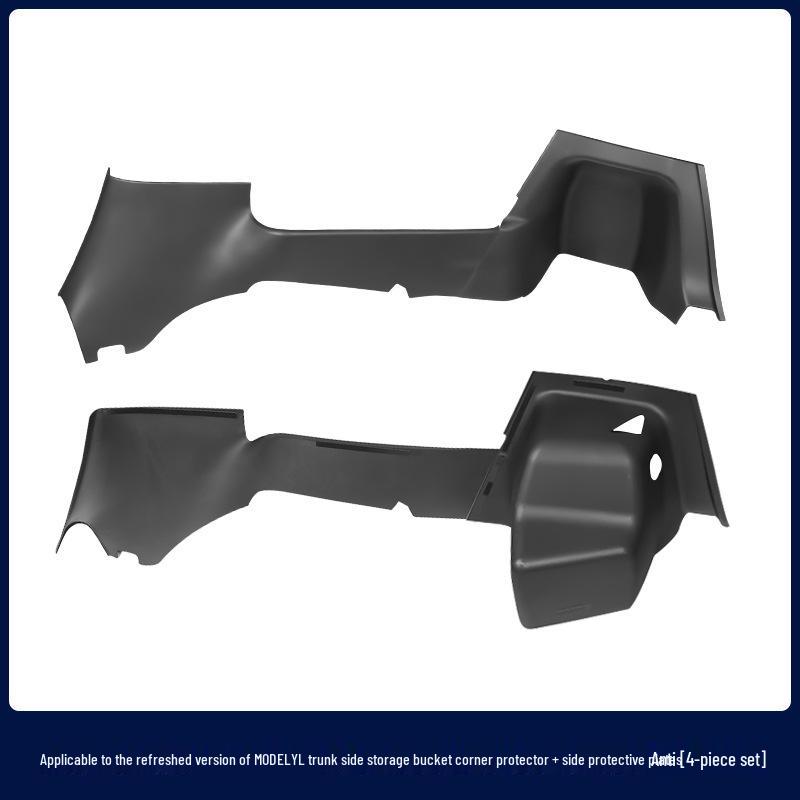 Tesla Model YL Accessories: Updated 6-Seater Door Sill Strips, Center Console Anti-Kick Panels, and Front/Rear Seat Protectors.