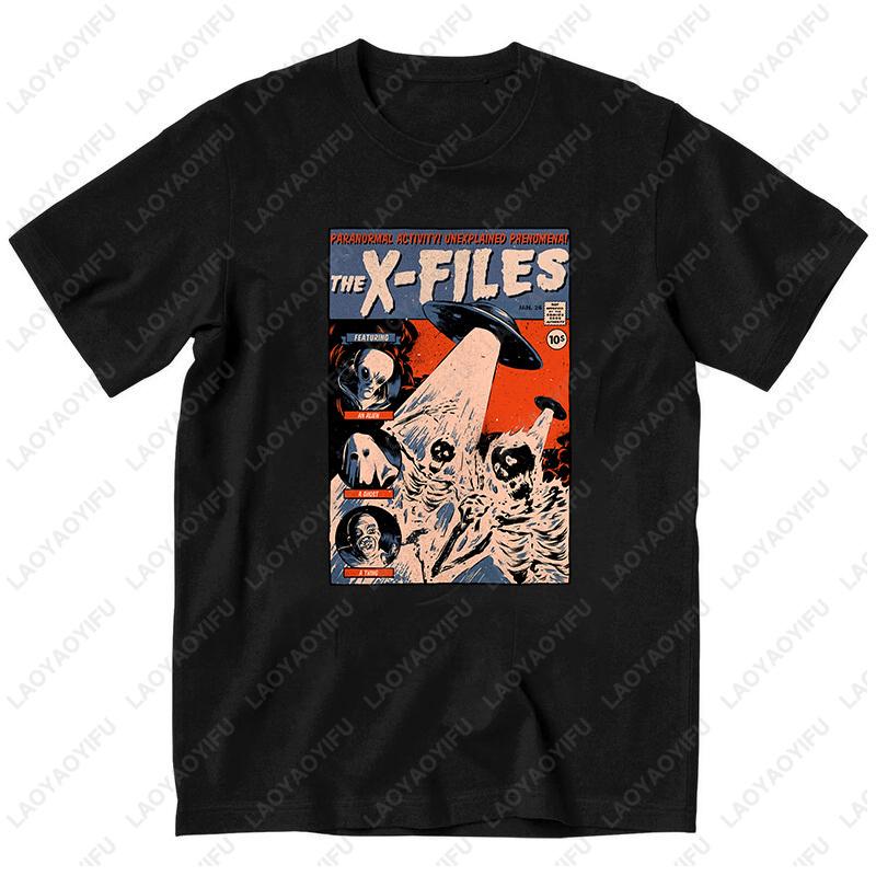 Harajuku Retro The X Files Film TShirts Unisex Women Fashion Short Sleeve Tops Classic Movie Graphic T Shirt Summer Oversized Tee
