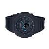 Casio G-Shock Dual Display Series Night Neon Classic Fashion Octagonal Trend Sports Quartz Movement Resin Strap Men watches Black GA-2100-1A2PR