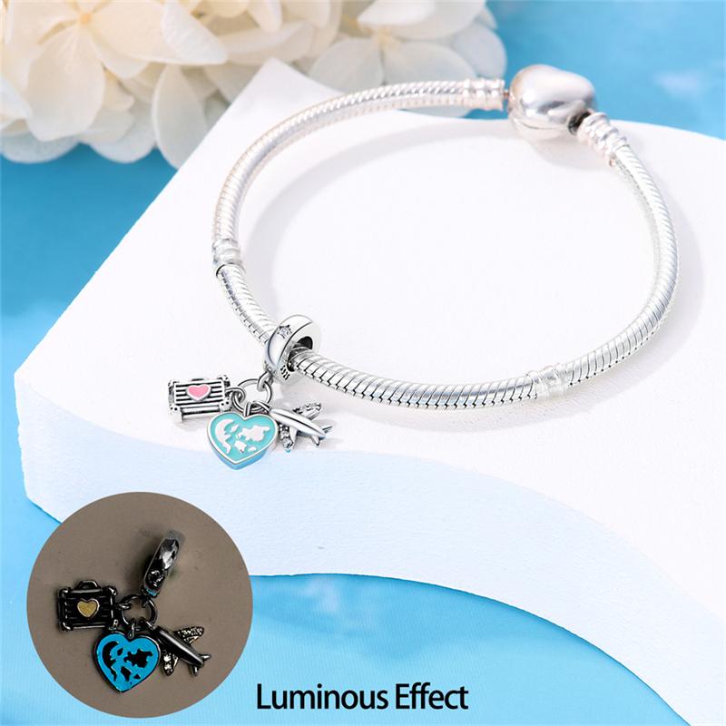 Charms Copper Romantic Ice And Snow Glass Beads Charms Fits 3Mm Original Bracelet Necklace Womens Diy Fine Jewelry Gift New