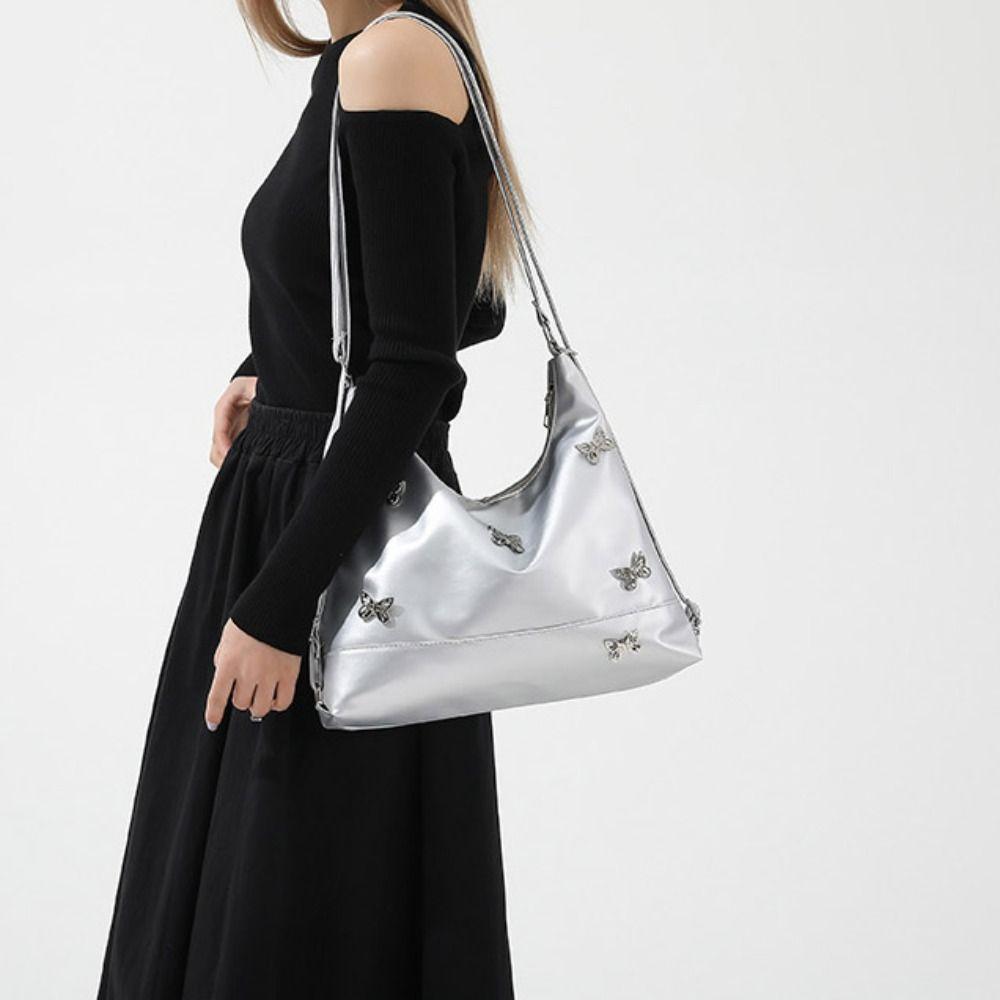Shopping Bag Butterfly Shoulder Bag Y2K Crossbody Bag Casual Large Capacity Tote Bag  Streetwear