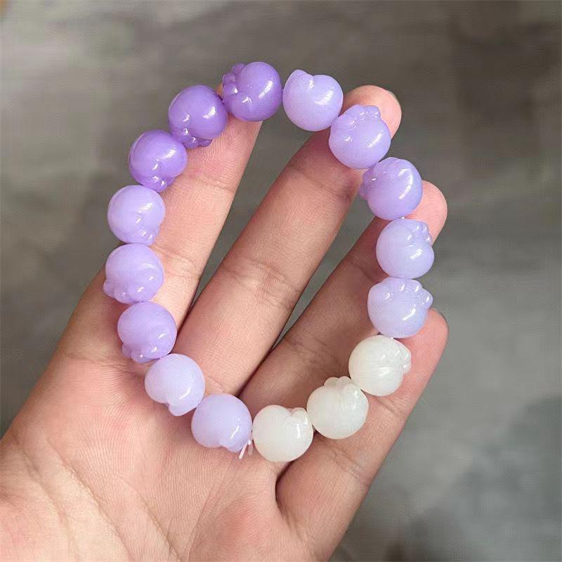 Adorable Chubby Gradient Kitten Claw Beaded Bracelet - 2025 Trendy Style for Women and Students