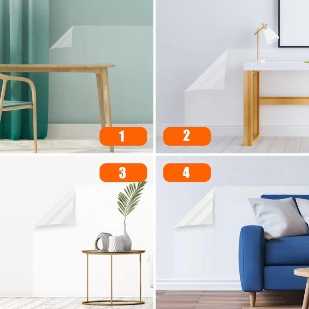 Oil Proof Wall Protector Film Heat-resisting Electrostatic Adsorption Wall Sticker Transparent Waterproof Sticker Stove Cabinet