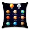 Eight Planets of the Solar System Kids Gift Printed Cushion Cover Chair Seat Sofa Decoration Home Decor Pillowcase