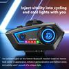 C50 Motorcycle Helmet Headset Bluetooth 5.4 Handsfree Call Wireless Noise Reduction Waterproof Headphone with RGB Light Earphone
