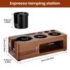 Espresso Tamper Station Wooden Espresso Storage Station Compatible With 51-58mm Powder Hammer/distributor/coffee Handle