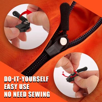 1/2/4/6pcs Zipper Repair Kit Universal Instant Zipper Repair Replacement Zippers Sliding Teeth Rescue Zippers Head 3 Different Sizes