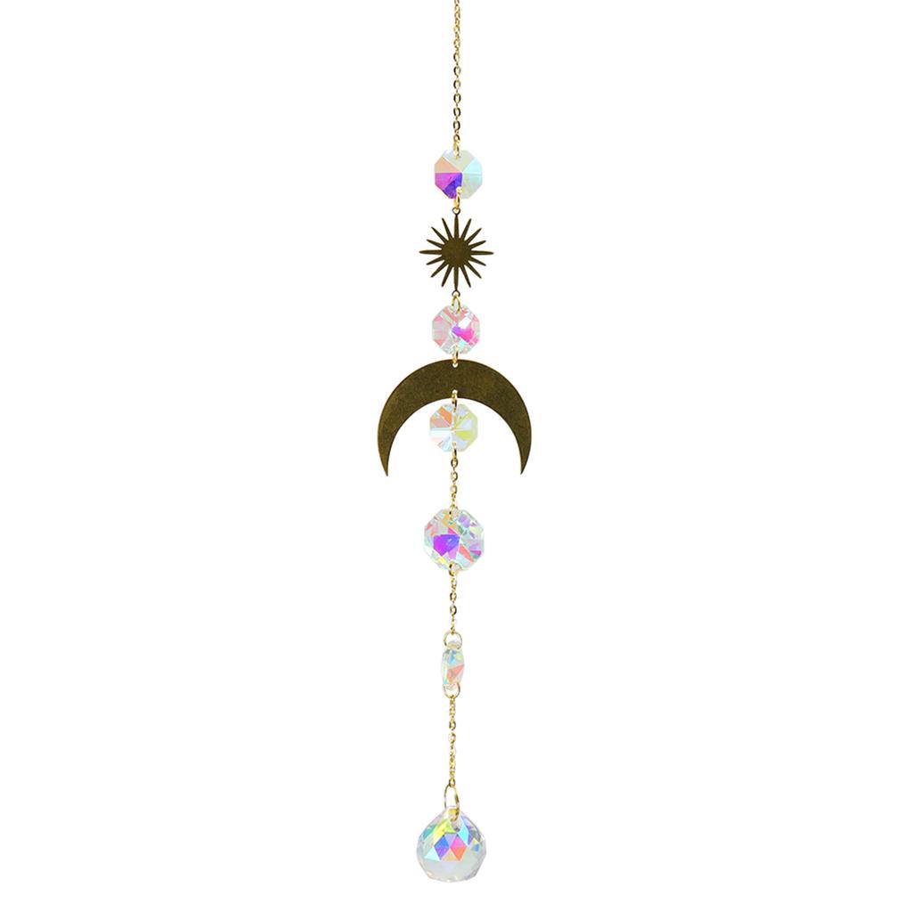 Crystal Pendant Decorative Garden Hanging Ornament Living Room Decor Sun Catcher Pendant Mobile Wind Chime Bell Home Decor
