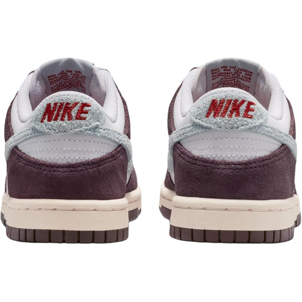 Nike Dunk Low SE Big Kids' Shoes White Burgundy Ash Glacier Blue Casual Sneakers IB5691-100